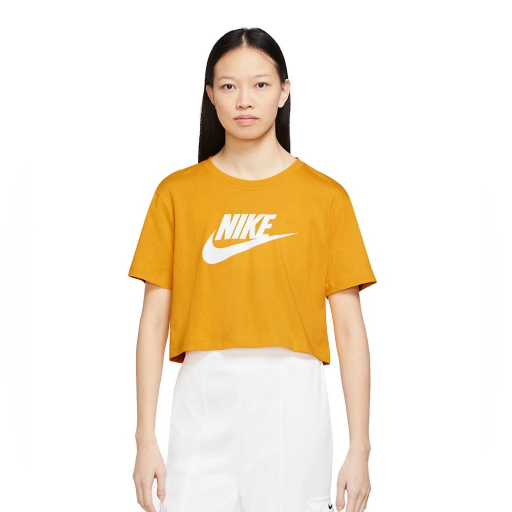 Women's Nike Sportswear Essential Crop Tee XX LARGE, Yellow Plus-size t shirt